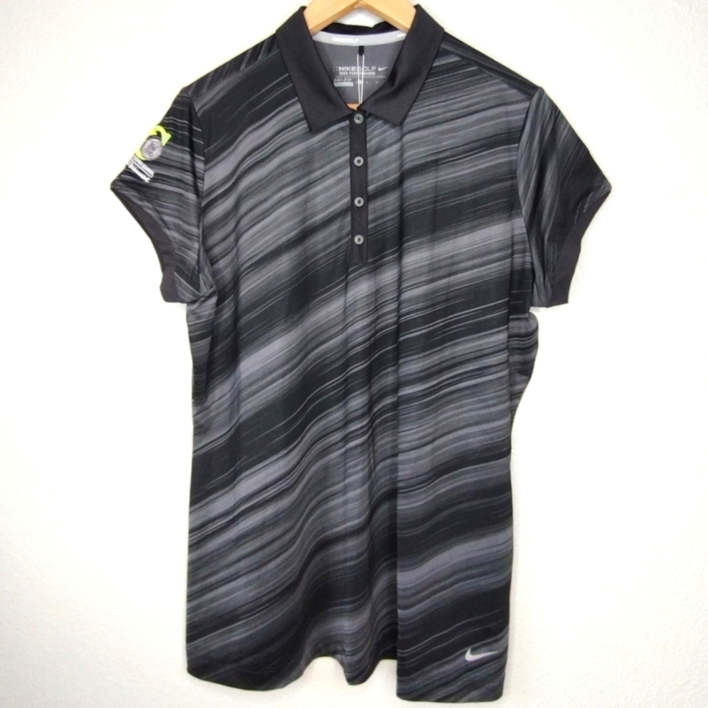 NWT Nike Gold Tour Performance Standard Fit Dri-Fit Shirt - Picture 3 of 14
